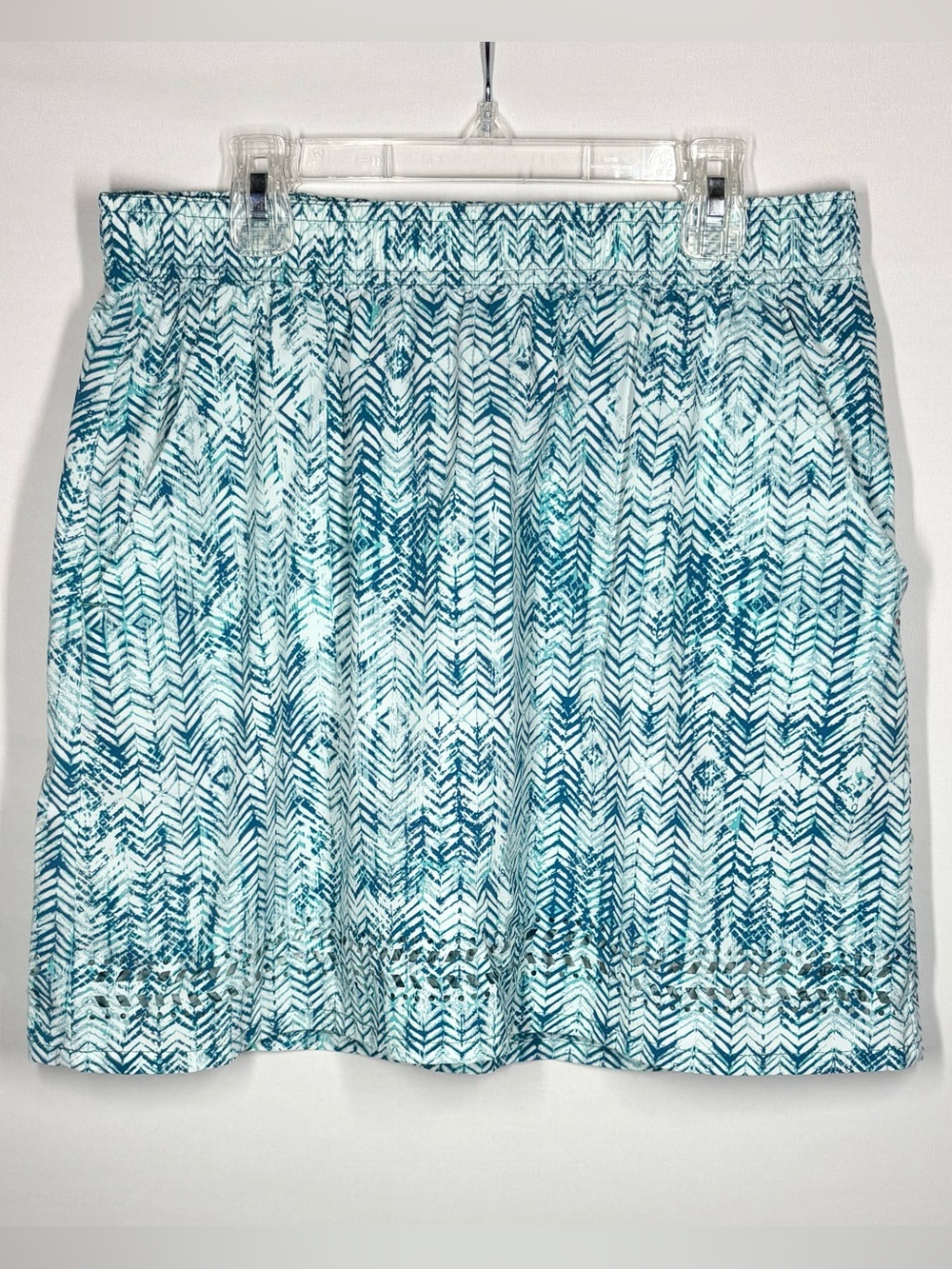 NWOT Toad&Co Sunkissed Skort Skirt in Aqua Teal Pattern. Medium
